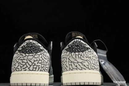 Hyperoad Cement 1 Jordan Low Retro Black OG 0726